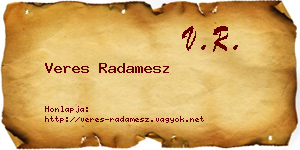 Veres Radamesz névjegykártya